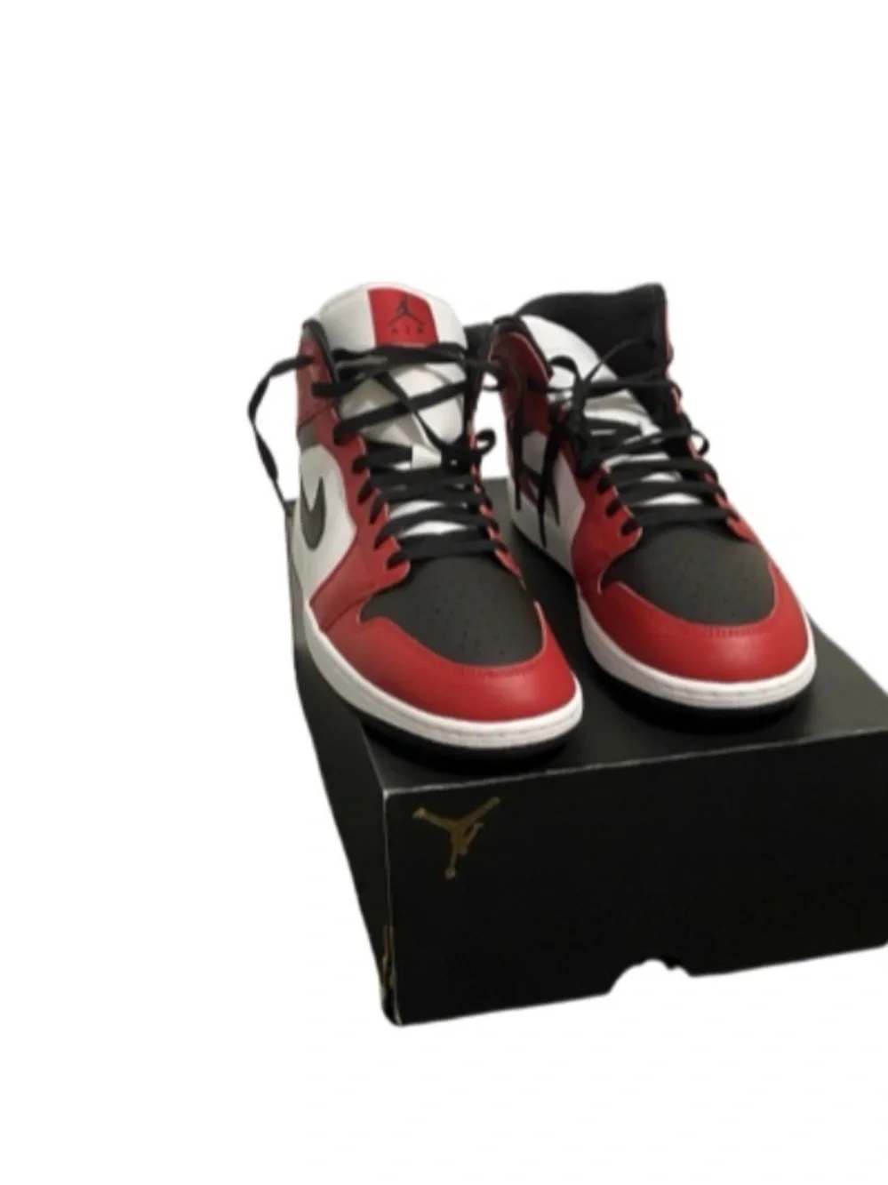 Jordan Men’s High-Top Sneakers in Red, Black & White Size 12 $125